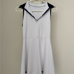 White Sleeveless Zip-Up Golf or Tennis Dress